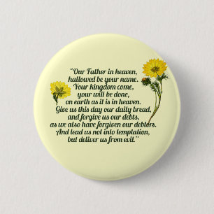 The Lords Prayer 2 Inch Round Button
