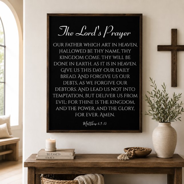 The Lord's Prayer Black Print (Creator Uploaded)