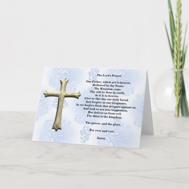 The Lord's Prayer (blue) Card (Front)