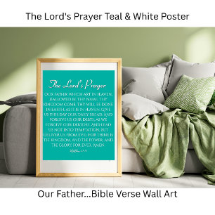 The Lord's Prayer Blue Green Poster