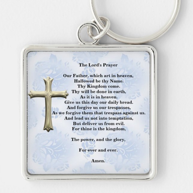 The Lord's Prayer (blue) Keychain (Front)