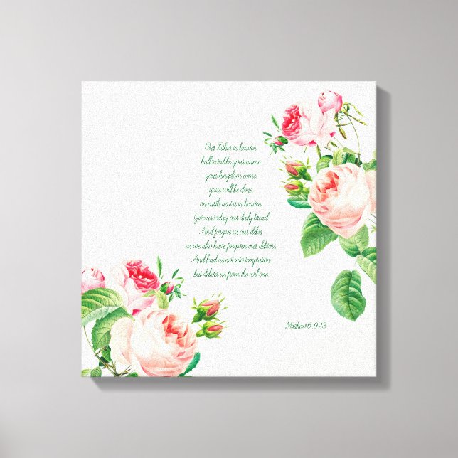 The Lords Prayer Canvas Print (Front)