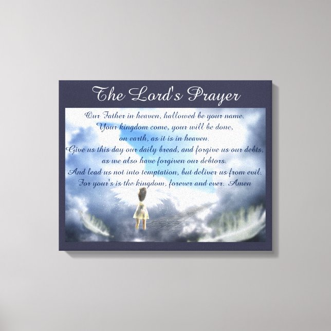 The Lord's Prayer Canvas Print (Front)