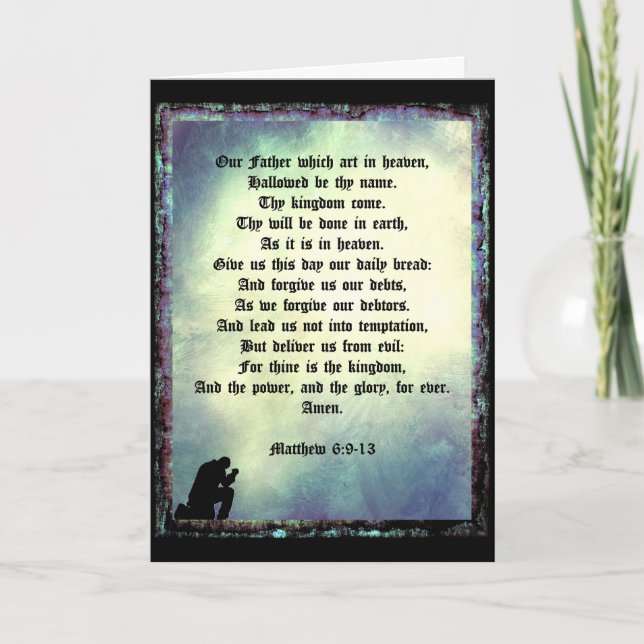 The Lord's Prayer Card (Front)