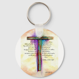 The Lord's Prayer Cross Keychain