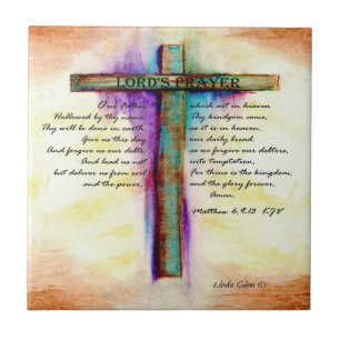 The Lord's Prayer Cross Tile