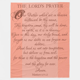 The Lord's Prayer Fleece Blanket