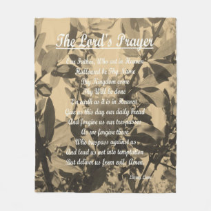 The Lords Prayer Fleece Blanket