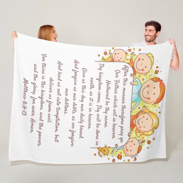 The Lord's Prayer - Fleece Blanket, 60"x80" Blanket (In Situ)