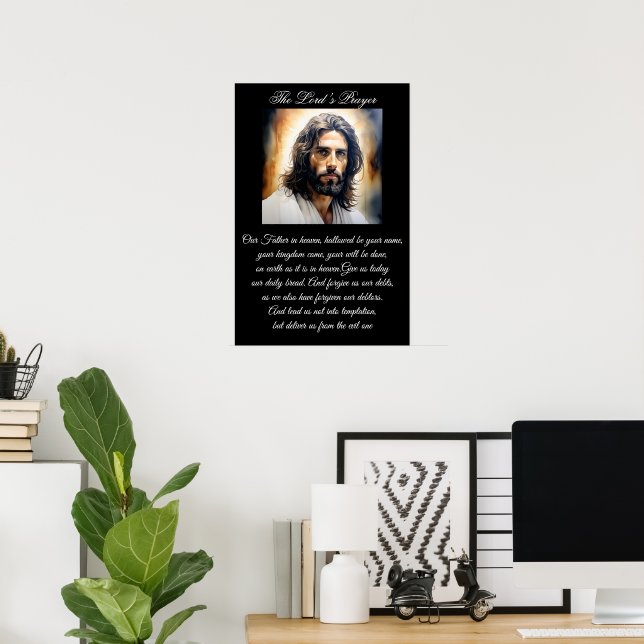 The Lord's Prayer Jesus Christ Poster (Home Office)