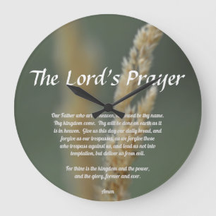 The Lord's Prayer Large Clock