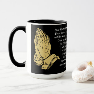 The Lord's Prayer Matt 9:6-13 Two-Tone Coffee Mug