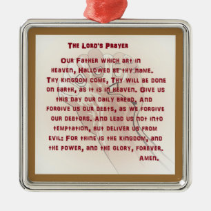 The Lord's Prayer Metal Ornament