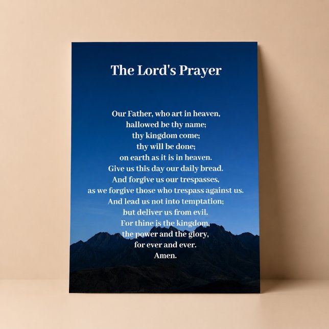 The Lord's Prayer Mountain Scene Poster (Creator Uploaded)