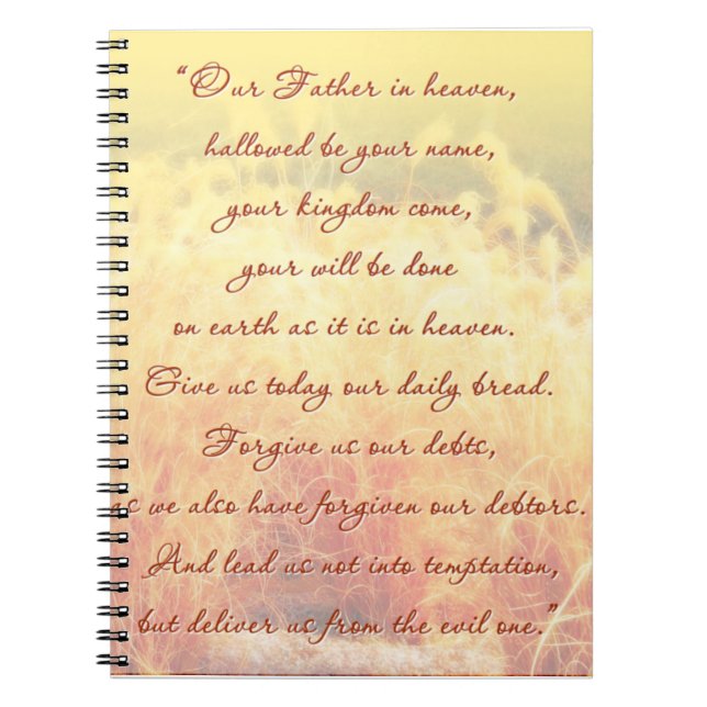 The Lord's Prayer Notebook (Front)