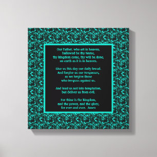 The Lord's Prayer Our Father Abstract Border  Canvas Print