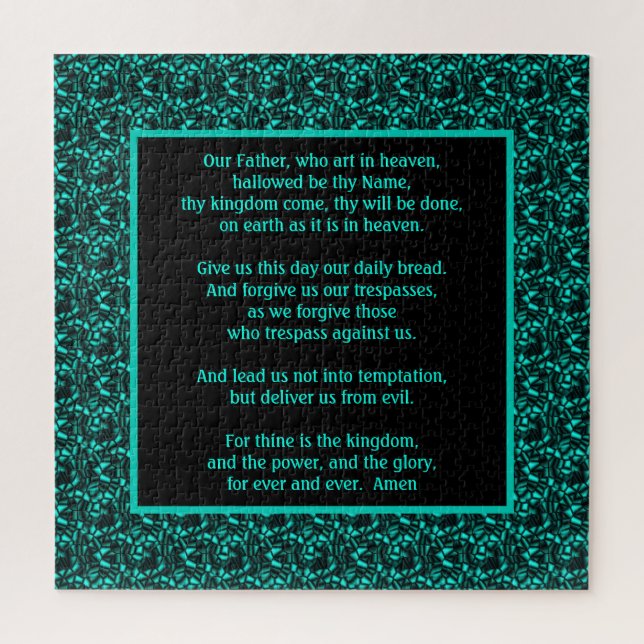 The Lord's Prayer Our Father Abstract Border      Jigsaw Puzzle (Vertical)
