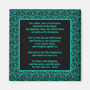 The Lord's Prayer Our Father Abstract Border Magnet
