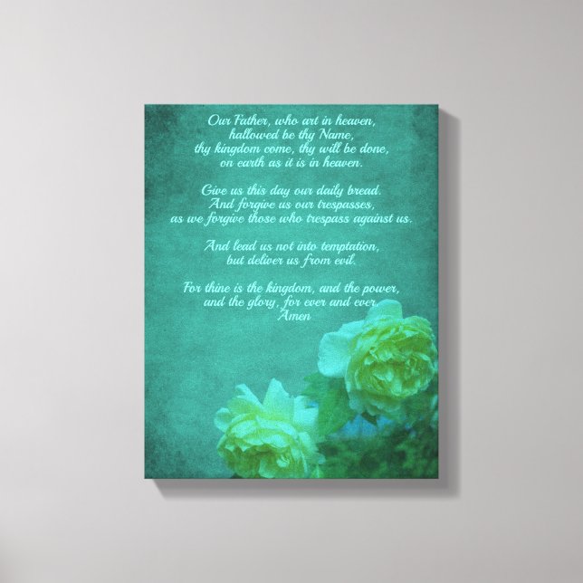 The Lord's Prayer Our Father Canvas Print (Front)