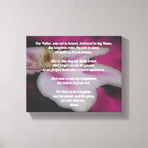 The Lord's Prayer Our Father Clematis  Canvas Print