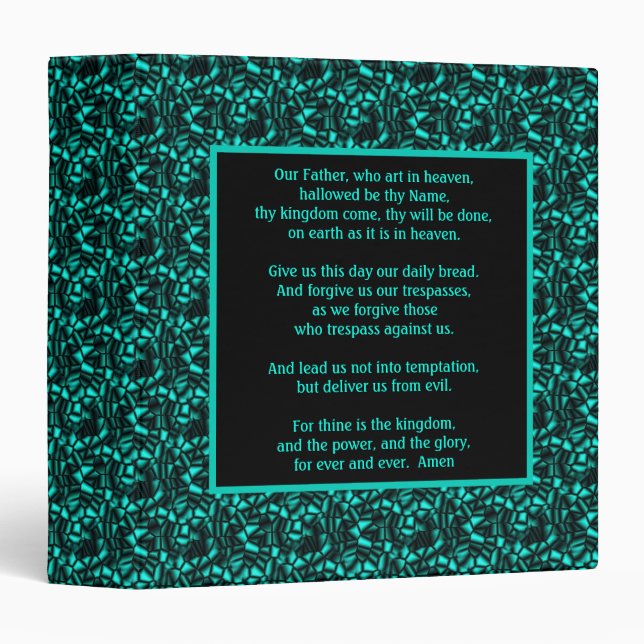 The Lord's Prayer Our Father Inspirational Binder (Front/Spine)