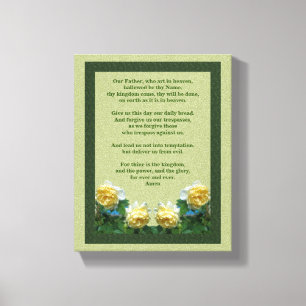 The Lord's Prayer Our Father Rose  Canvas Print