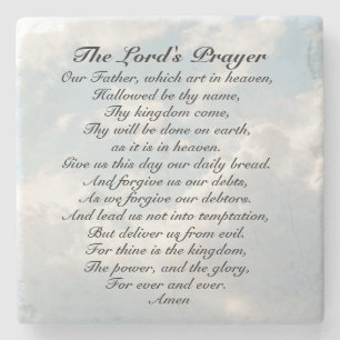 The Lord's Prayer, Our Father which art in Heaven, Stone Coaster