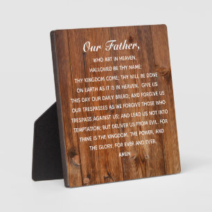 The Lord's Prayer Our Father Who Art in Heaven Plaque