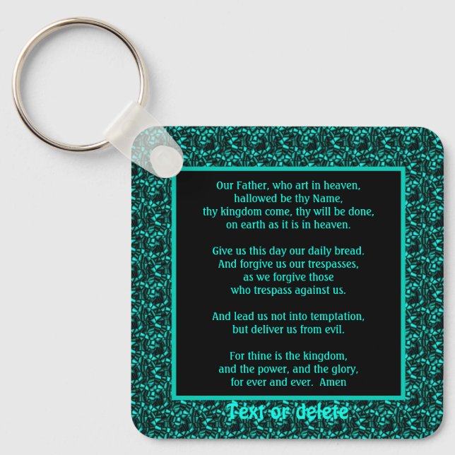 The Lord's Prayer Our Inspirational Personalized Keychain (Front)