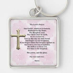 The Lord's Prayer (pink) Keychain