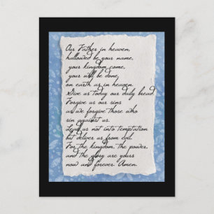 The Lord's Prayer Postcard