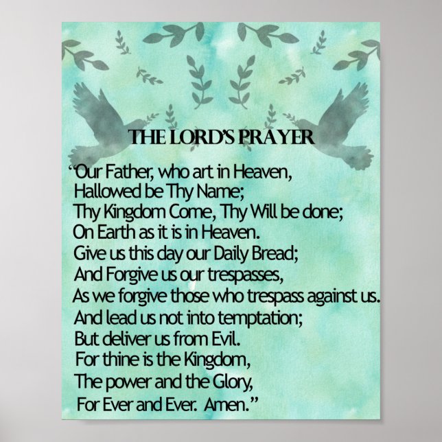 The Lord's Prayer Poster (Front)