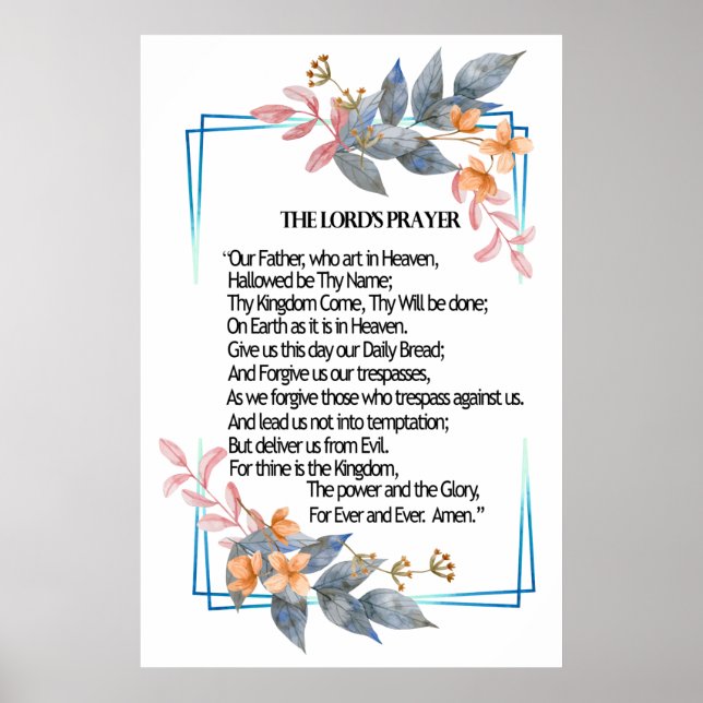 The Lord's Prayer Poster (Front)