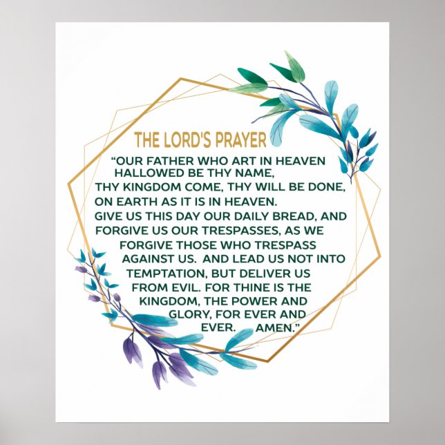 The Lord's Prayer Poster (Front)