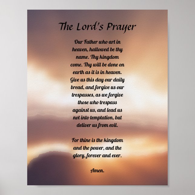 The Lord's Prayer Poster (Front)