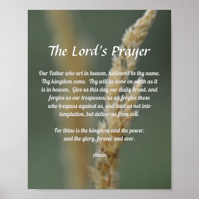 The Lord's Prayer Poster (Front)