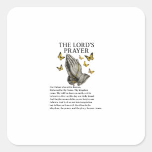 The Lord's Prayer Square Sticker