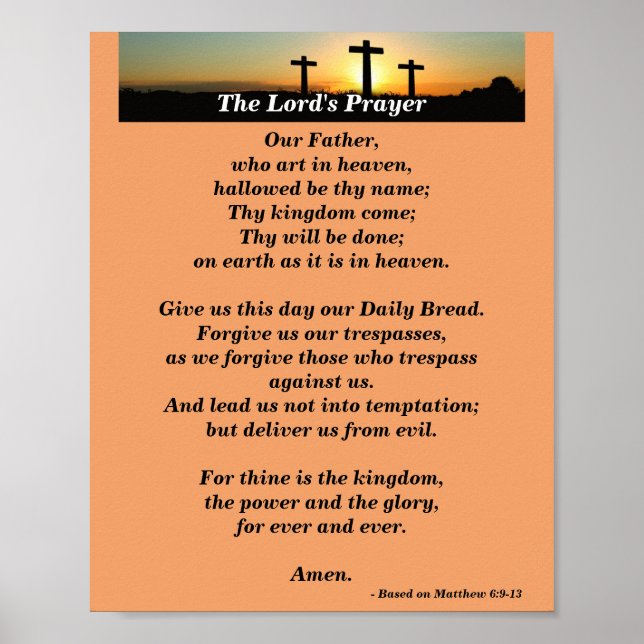 The Lord's Prayer - Traditional Version Poster (Front)