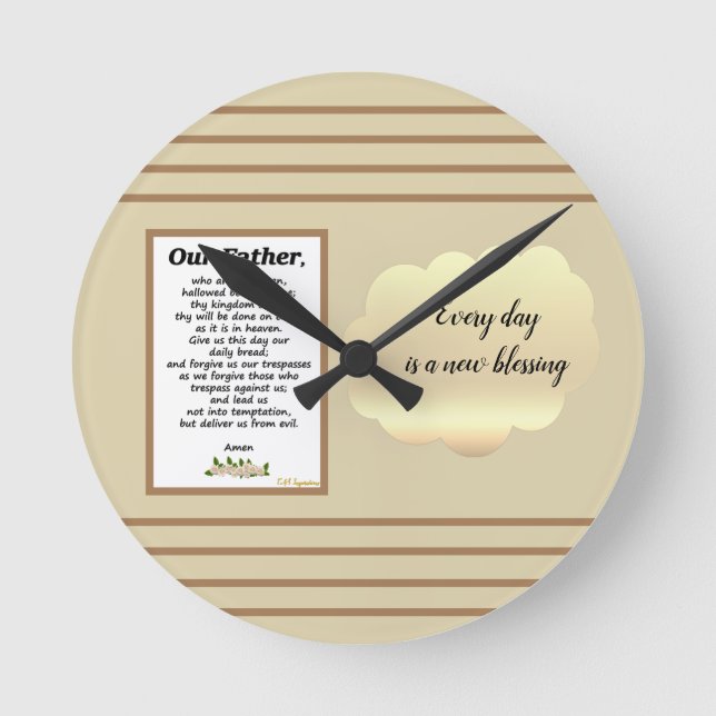 The Lord's Prayer Wall Clock (Front)