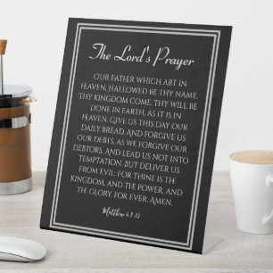 The Lord's Prayer Wedding Funeral Pedestal Sign