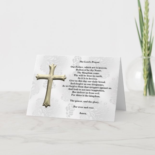 The Lord's Prayer (white) Card (Front)