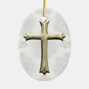 The Lord's Prayer (white) Ceramic Ornament