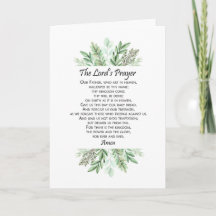 The Lord's Prayer with Greenery ~ Matthew 6:9-13