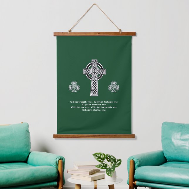 The Lorica of Saint Patrick Prayer (short) Hanging Tapestry (Living Room)
