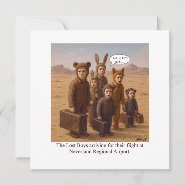 The Lost Boys arriving for their flight Invitation (Front)