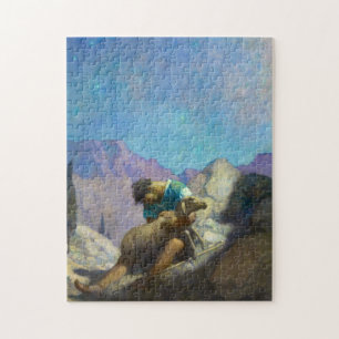 The Lost Sheep, 1926 by Newell Convers Wyeth Jigsaw Puzzle
