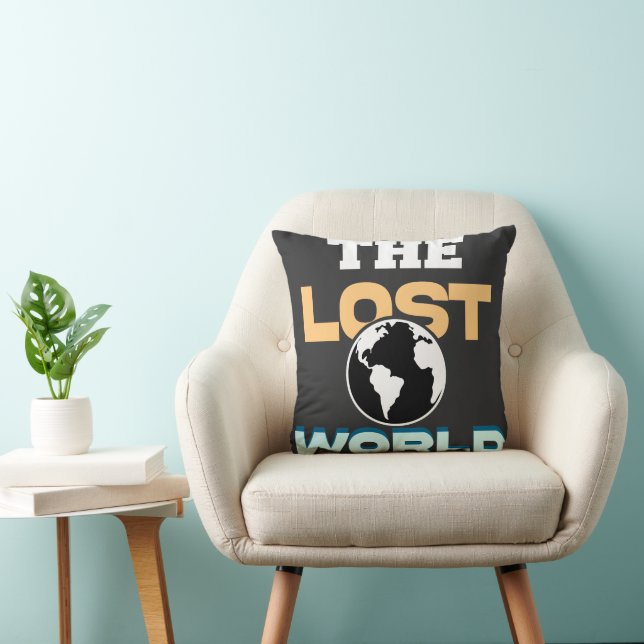 The Lost World T-Shirt – Dinosaur Adventure & Expl Throw Pillow (Chair)