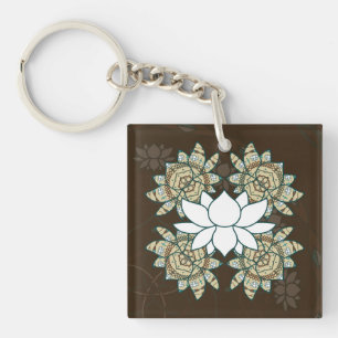 The Lotus Acrylic Keychain