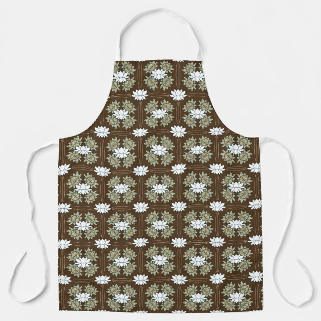 The Lotus All-Over Print Apron (Front)