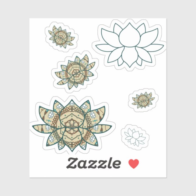 The Lotus Contour Sticker (Sheet)